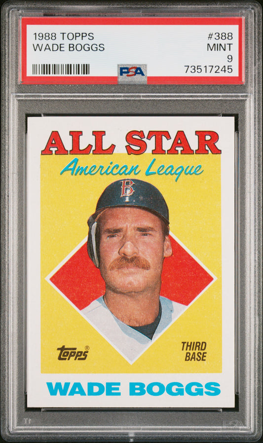 1988 Topps Baseball Wade Boggs #388 Psa 9 73517245