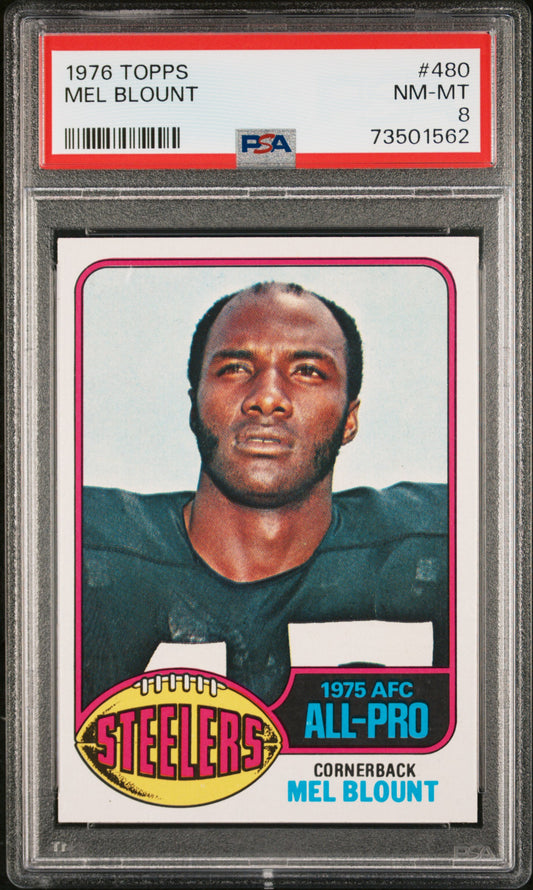 1976 Topps Football Mel Blount #480 Psa 8 73501562