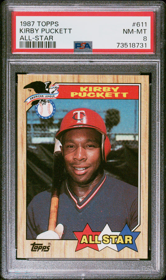 1987 Topps Baseball Kirby Puckett #611 Psa 8 73518731