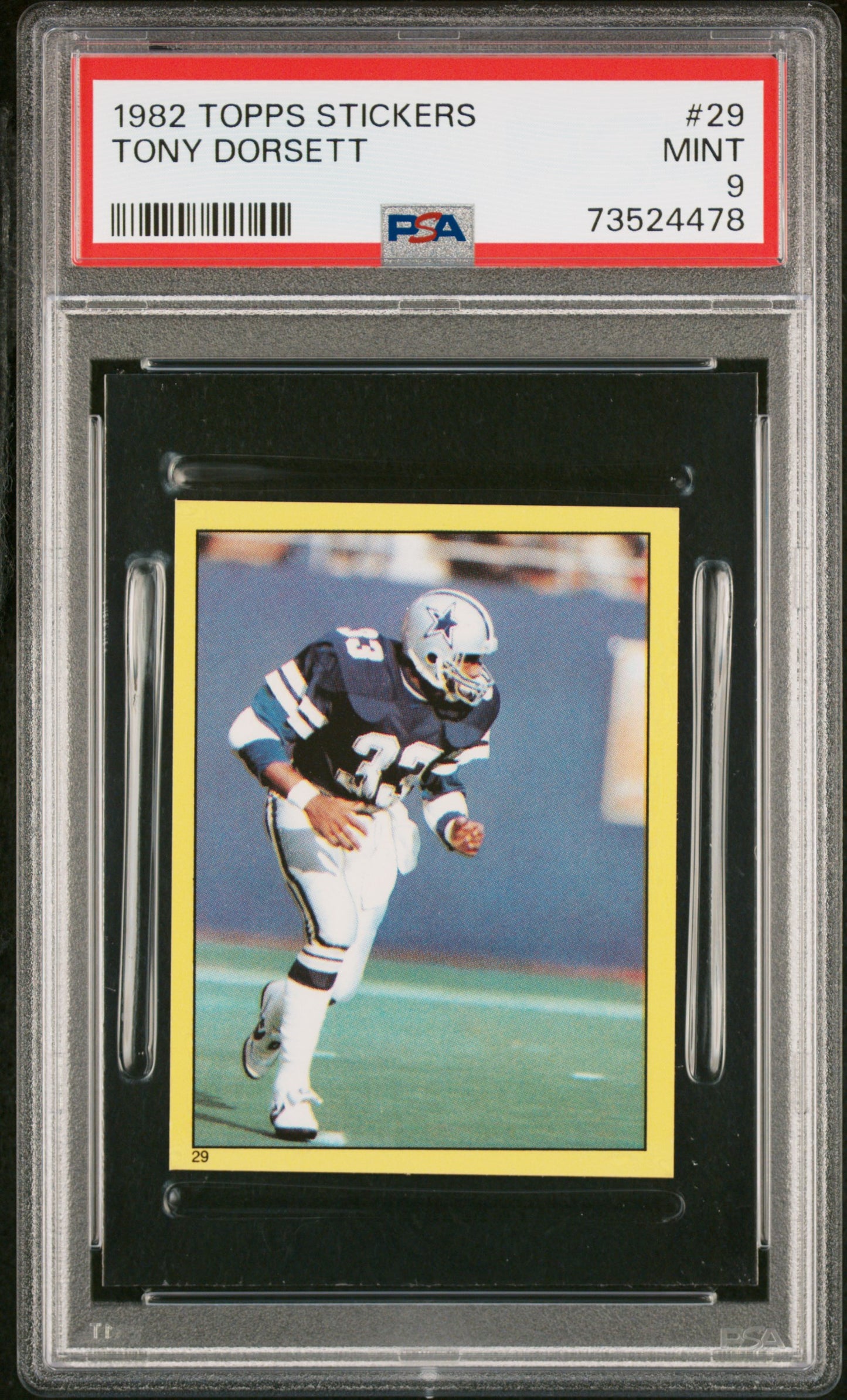 1982 Topps Stickers Football Tony Dorsett #29 Psa 9 73524478