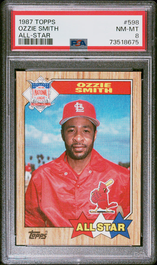 1987 Topps Baseball Ozzie Smith #598 Psa 8 73518675