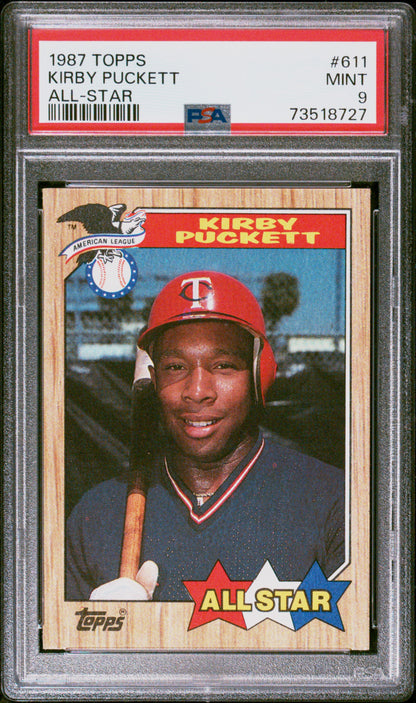 1987 Topps Baseball Kirby Puckett #611 Psa 9 73518727