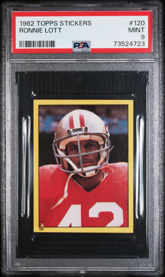 1982 Topps Stickers Football Ronnie Lott #120 Psa 9 73524723