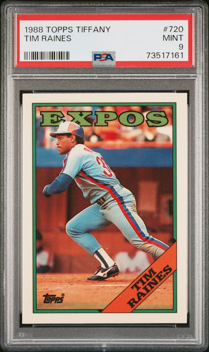 1988 Topps Tiffany Baseball Tim Raines #720 Psa 9 73517161