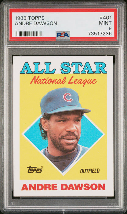 1988 Topps Baseball Andre Dawson #401 Psa 9 73517236