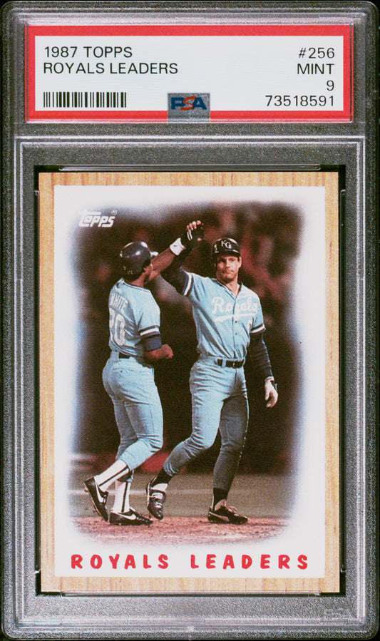 1987 Topps Baseball Royals Leaders #256 Psa 9 73518591