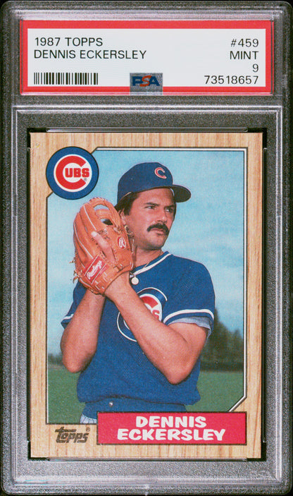 1987 Topps Baseball Dennis Eckersley #459 Psa 9 73518657