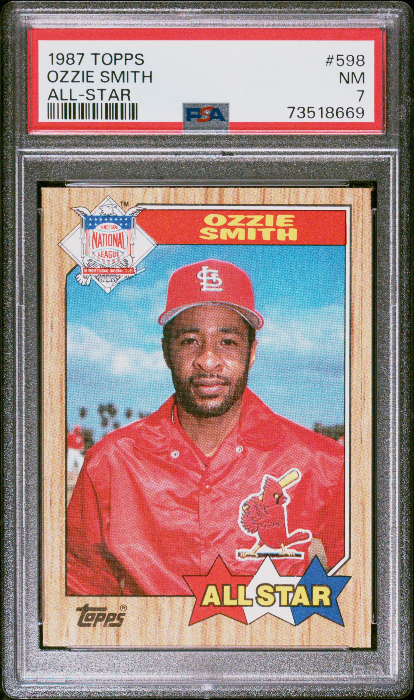 1987 Topps Baseball Ozzie Smith #598 Psa 7 73518669