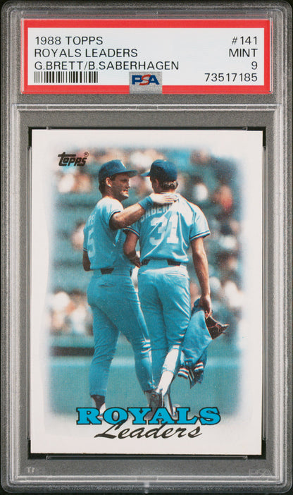 1988 Topps Baseball Royals Leaders #141 Psa 9 73517185