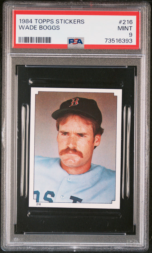 1984 Topps Stickers Baseball Wade Boggs #216 Psa 9 73516393