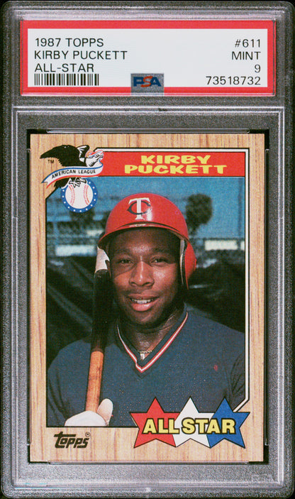 1987 Topps Baseball Kirby Puckett #611 Psa 9 73518732