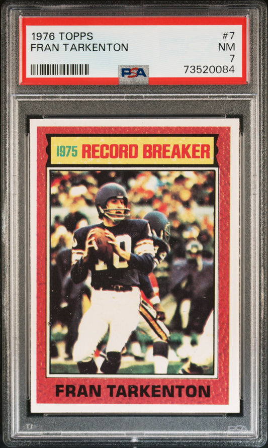 1976 Topps Football Fran Tarkenton #7 Psa 7 73520084