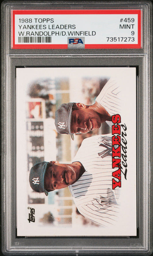 1988 Topps Baseball Yankees Leaders #459 Psa 9 73517273