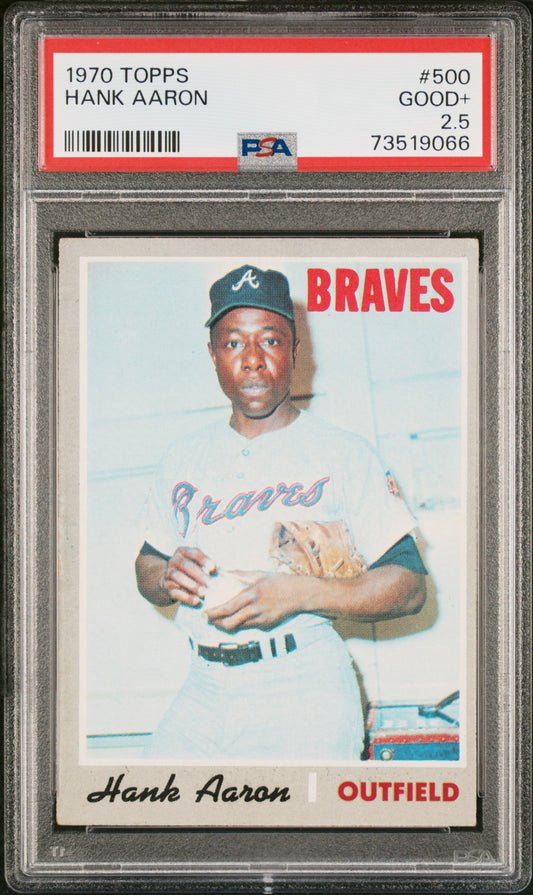 1970 Topps  Baseball Hank Aaron #500 Psa 2.5 73519066