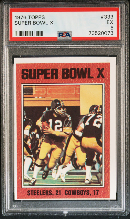 1976 Topps Football Super Bowl X #333 Psa 5 73520073