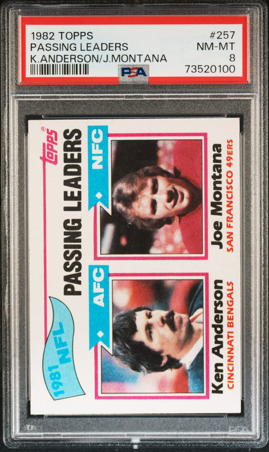 1982 Topps Football Passing Leaders #257 Psa 8 73520100