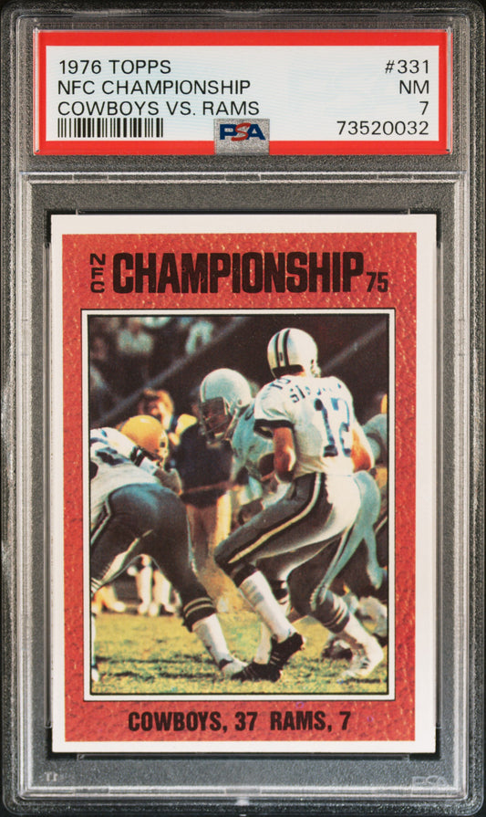 1976 Topps Football Nfc Championship #331 Psa 7 73520032