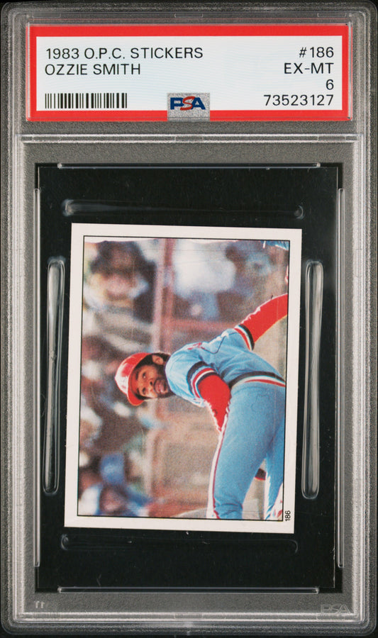 1983 O-pee-chee Stickers Baseball Ozzie Smith #186 Psa 6 73523127