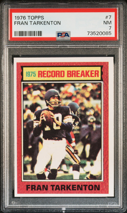 1976 Topps Football Fran Tarkenton #7 Psa 7 73520085