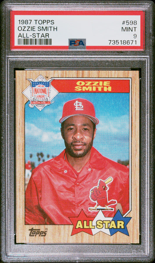 1987 Topps Baseball Ozzie Smith #598 Psa 9 73518671