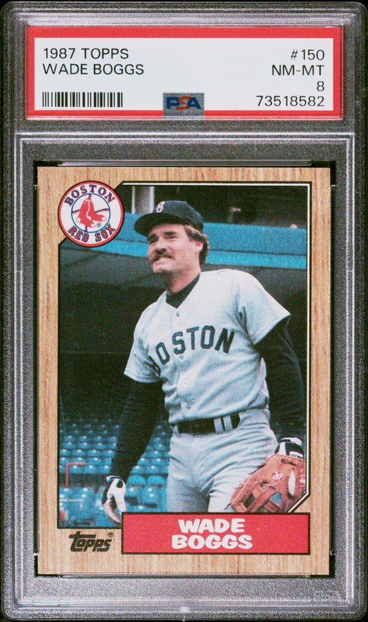 1987 Topps Baseball Wade Boggs #150 Psa 8 73518582