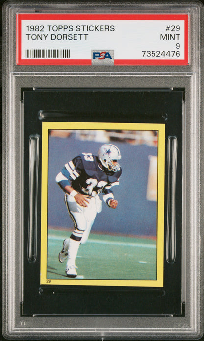 1982 Topps Stickers Football Tony Dorsett #29 Psa 9 73524476