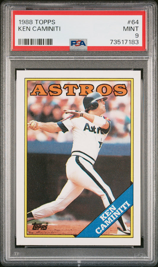 1988 Topps Baseball Ken Caminiti #64 Psa 9 73517183