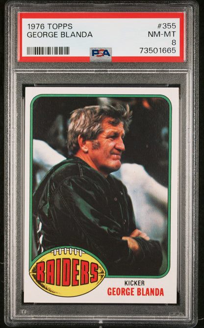 1976 Topps Football George Blanda #355 Psa 8 73501665