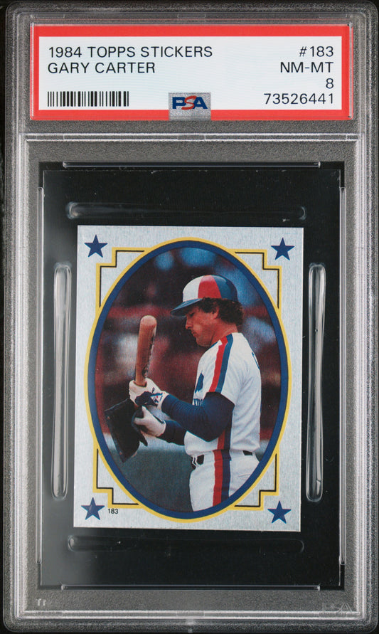 1984 Topps Stickers Baseball Gary Carter #183 Psa 8 73526441