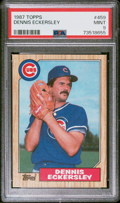 1987 Topps Baseball Dennis Eckersley #459 Psa 9 73518655