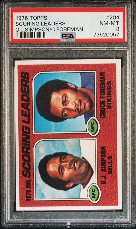 1976 Topps Football Scoring Leaders #204 Psa 8 73520057