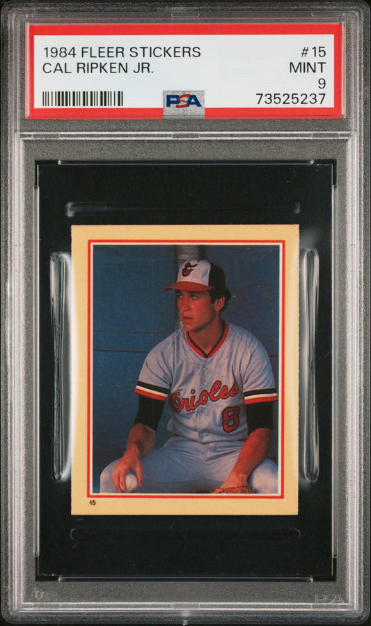 1984 Fleer Stickers Baseball Cal Ripken Jr. #15 Psa 9 73525237