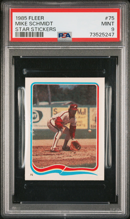 1985 Fleer Star Stickers Baseball Mike Schmidt #75 Psa 9 73525247