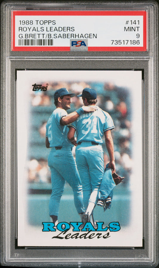 1988 Topps Baseball Royals Leaders #141 Psa 9 73517186