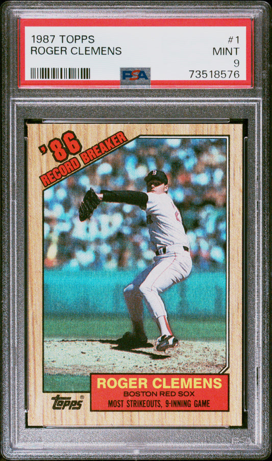 1987 Topps Baseball Roger Clemens #1 Psa 9 73518576