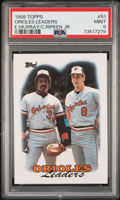 1988 Topps Baseball Orioles Leaders #51 Psa 9 73517279