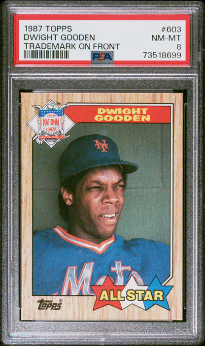 1987 Topps Baseball Dwight Gooden #603 Psa 8 73518699