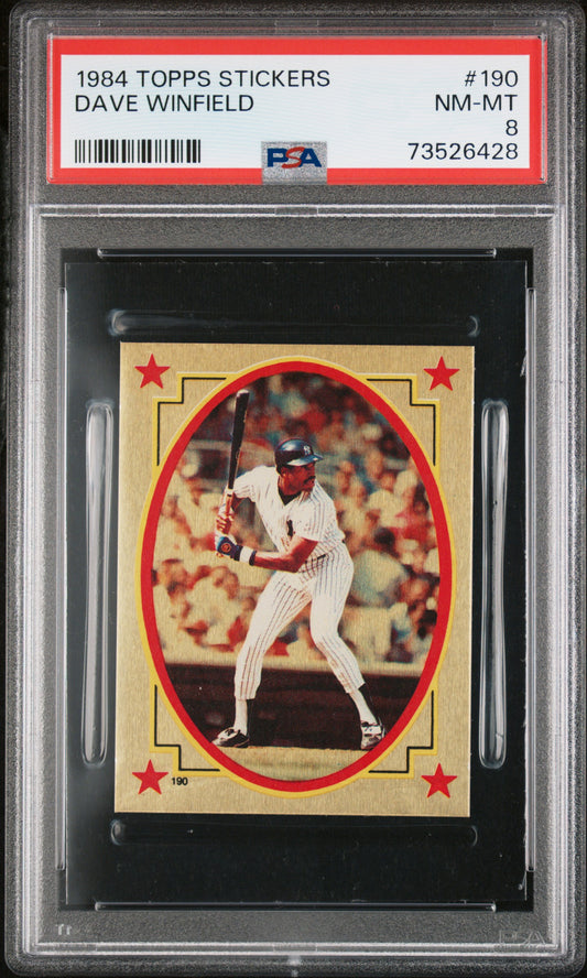 1984 Topps Stickers Baseball Dave Winfield #190 Psa 8 73526428