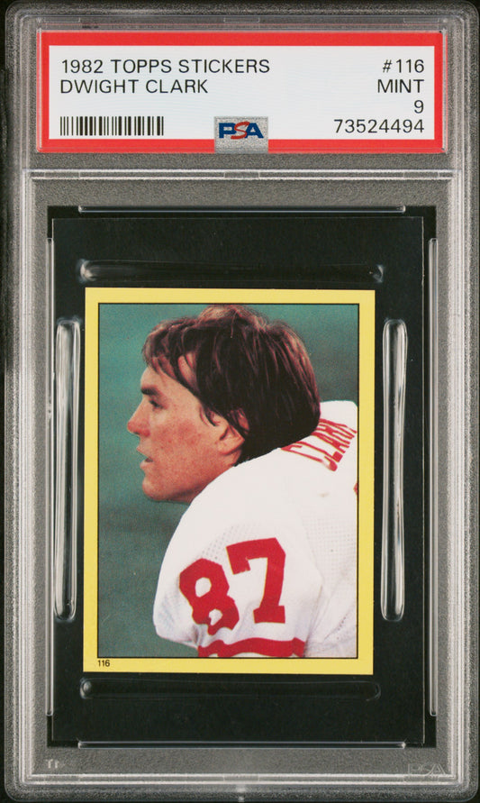 1982 Topps Stickers Football Dwight Clark #116 Psa 9 73524494