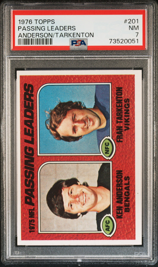 1976 Topps Football Passing Leaders #201 Psa 7 73520051