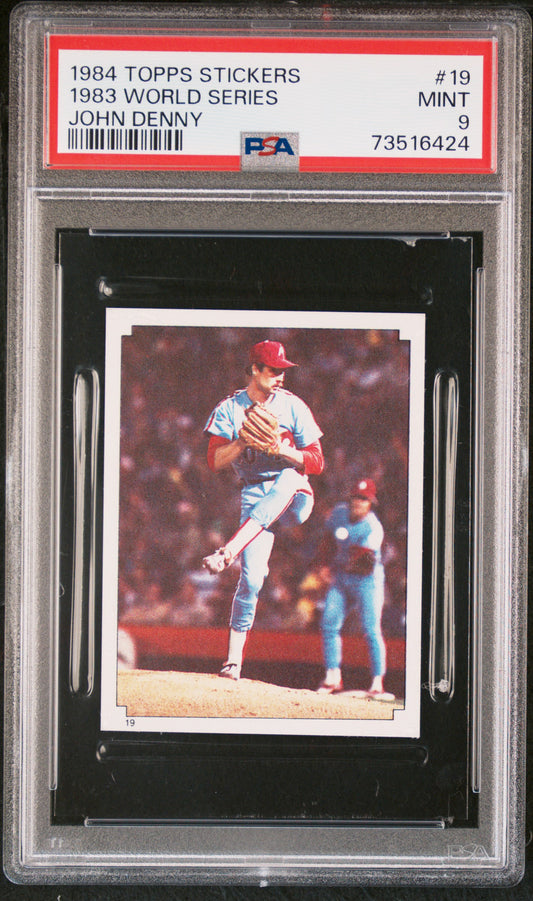 1984 Topps Stickers Baseball 1983 World Series #19 Psa 9 73516424