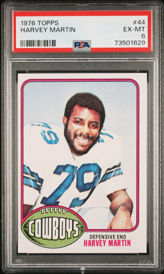 1976 Topps Football Harvey Martin #44 Psa 6 73501629