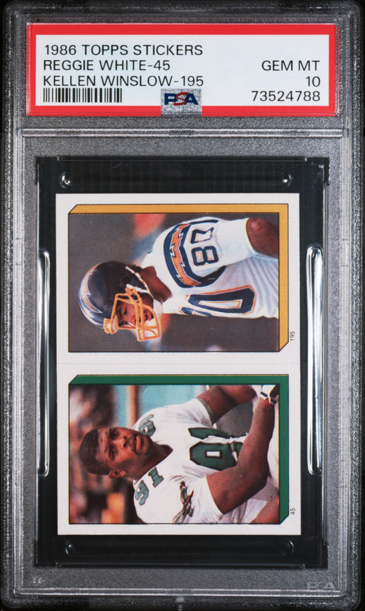 1986 Topps Stickers Football Reggie White-45 Psa 10 73524788