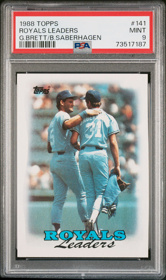 1988 Topps Baseball Royals Leaders #141 Psa 9 73517187