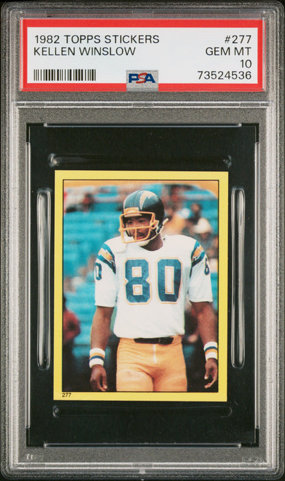 1982 Topps Stickers Football Kellen Winslow #277 Psa 10 73524536