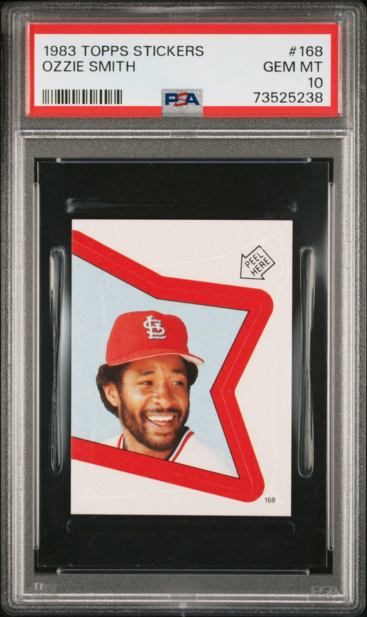 1983 Topps Stickers Baseball Ozzie Smith #168 Psa 10 73525238