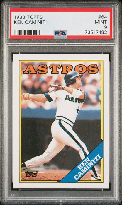 1988 Topps Baseball Ken Caminiti #64 Psa 9 73517182