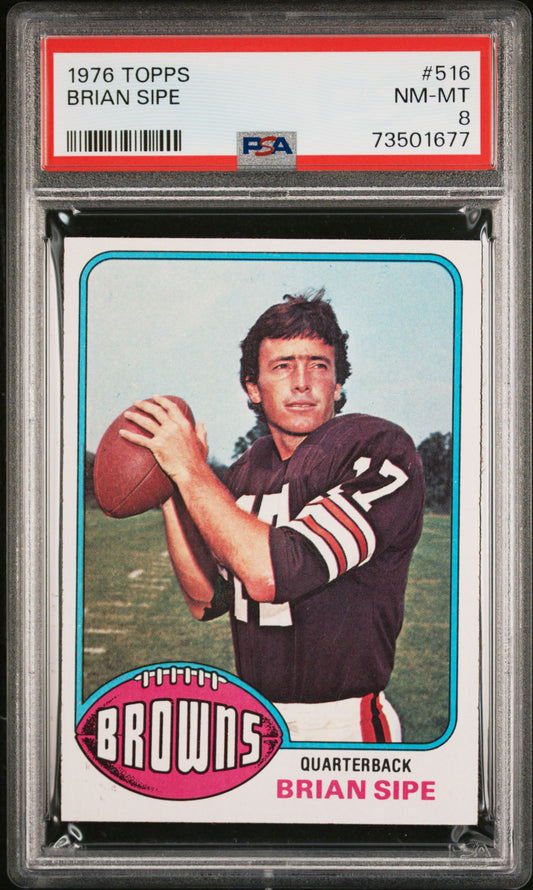 1976 Topps Football Brian Sipe #516 Psa 8 73501677