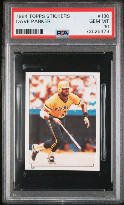 1984 Topps Stickers Baseball Dave Parker #130 Psa 10 73526473