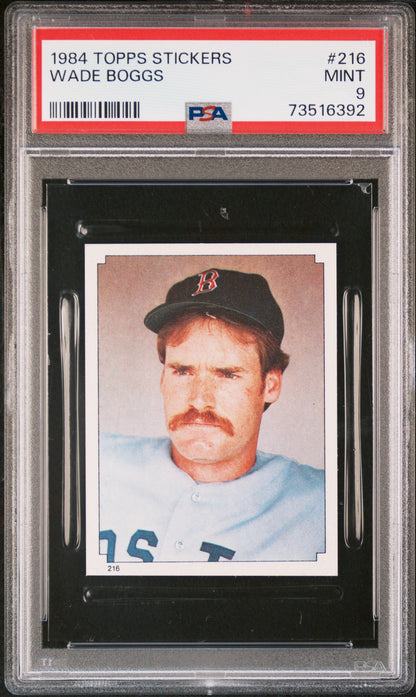 1984 Topps Stickers Baseball Wade Boggs #216 Psa 9 73516392